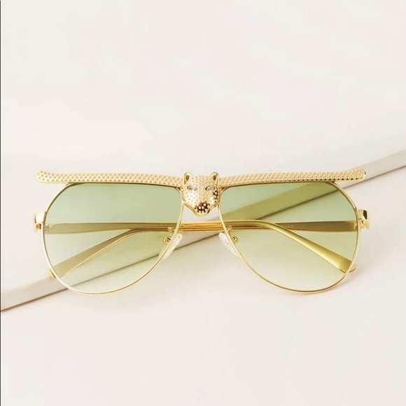 Leopard Decor Frame Sunglasses - Picture 2 of 4